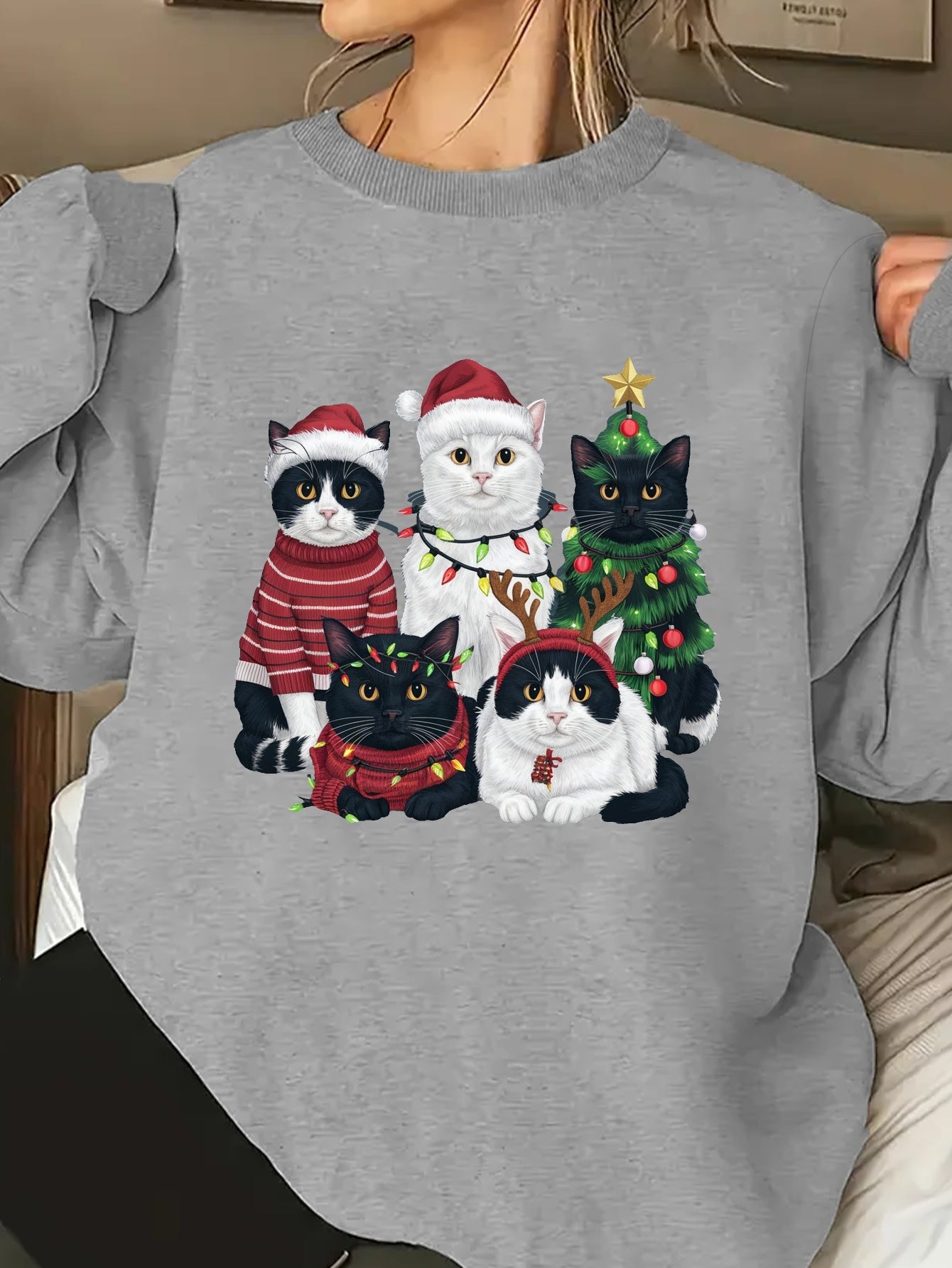 cats Christmas Women's sweatshirt cats Christmas Women's sweatshirt